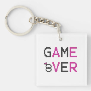 Game over ring wedding key ring