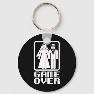 Game Over Shirt Funny Wedding Bride Groom Gamer Te Key Ring