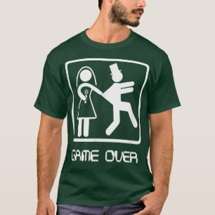 Game over shirtVideo gamer Bachelor Wedding Groom T-Shirt