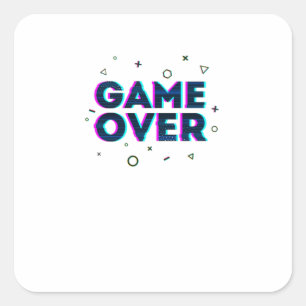 Game Over Square Sticker