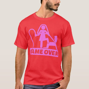 Game Over Stag Party Funny Bride Groom 248 T-Shirt