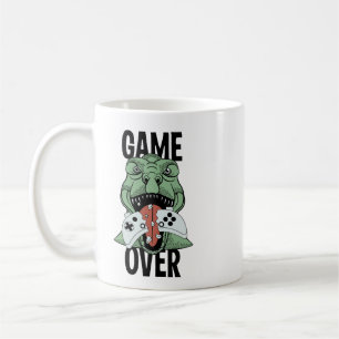 Game Over T-Rex Dinosaur Video Gamers' Gift Coffee Mug