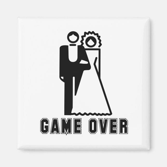 GAME OVER T-shirt Magnet (Front)