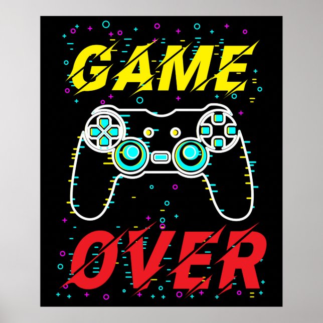 Game Over Video Game Controller  Poster (Front)