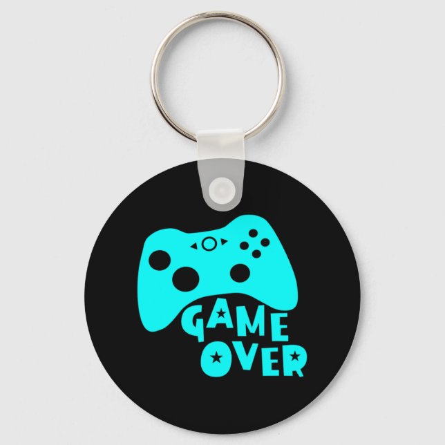 Game Over Video Game Players Shirt  Key Ring (Front)
