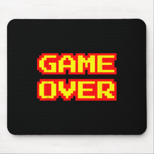 Game Over Vintage Retro Arcade Video Games Gaming  Mouse Mat