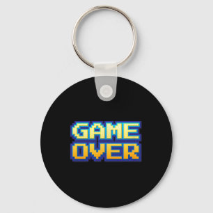 Game Over Vintage Retro Video Game Arcade 80s 90s Key Ring