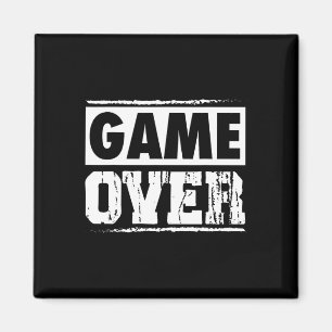 Game Over Vintage Retro Video Games Gaming Arcade Magnet