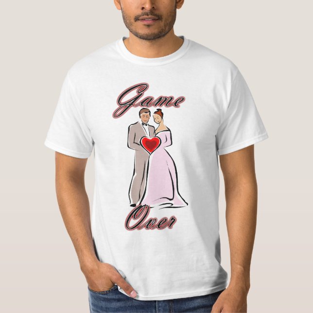 Game Over Wedding T-Shirt (Front)