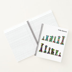 Game Players Rainbow Colour Chess Pieces Set Notebook