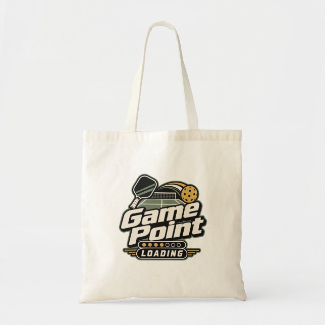 Game Point Loading | Pickleball Gift  Tote Bag (Front)