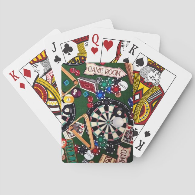 Game Room Billiards Playing Cards (Back)