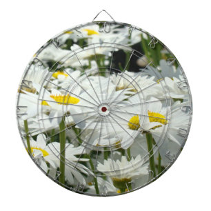 Game Room Dart Boards White Daisy Flowers