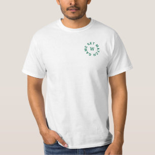 Game Set Match Green Monogram Mens Tennis Whites T-Shirt