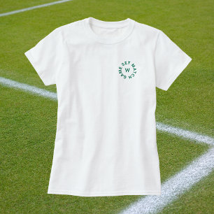 Game Set Match Green Monogram Womens Tennis Whites T-Shirt