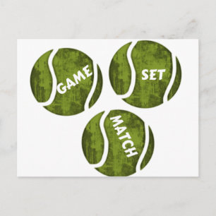 GAME SET MATCH POSTCARD