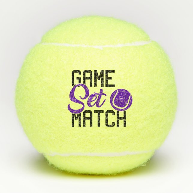 Game Set Match Tennis Balls (Front)