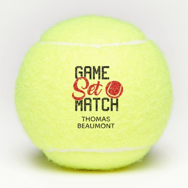 Game Set Match Tennis Balls (Front)