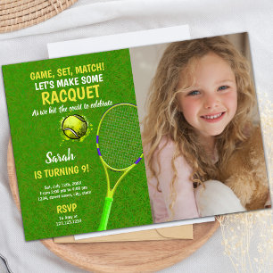 Game Set Match Tennis Birthday Invitations photo
