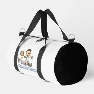 Game Set Match Tennis Cartoon Design Duffle Bag