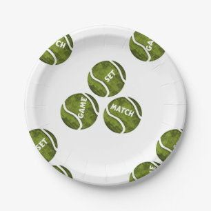Game Set Match Tennis Paper Plate