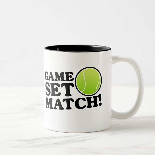 Game, Set, Match Two-Tone Coffee Mug (Right)