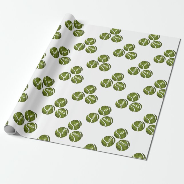 GAME SET MATCH WRAPPING PAPER (Unrolled)