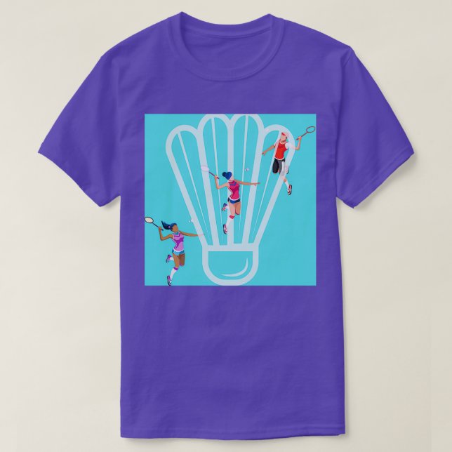 Game set play badminton T T-Shirt (Design Front)