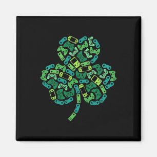 Game Shamrock Men Boys Kids St Patricks Day Gamer  Magnet