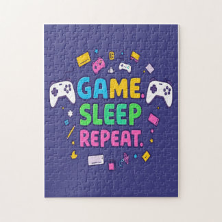 Game, Sleep, Repeat Jigsaw Puzzle