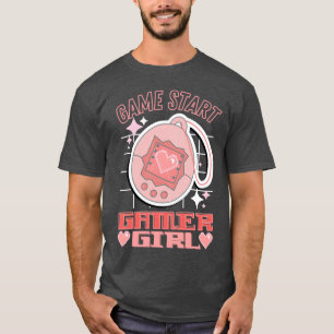 Game Start Gamer Girl Retro E Pet Game vintage T-Shirt