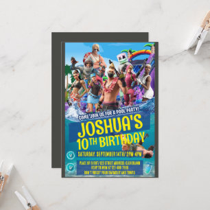 Game themed invitation