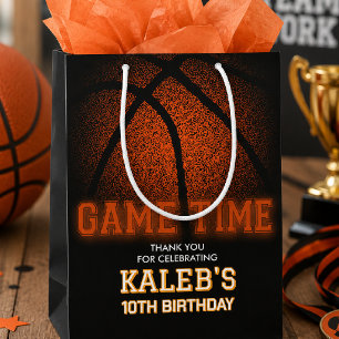 Game Time Basketball Birthday, Sports Birthday Medium Gift Bag