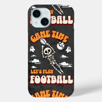 Game Time Let's Play Football Halloween Funny iPhone 15 Case