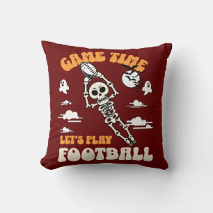 Game Time Let's Play Football Halloween Funny Cushion