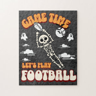 Game Time Let's Play Football Halloween Funny Jigsaw Puzzle