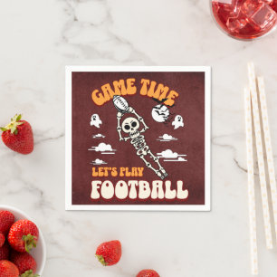Game Time Let's Play Football Halloween Funny Napkin