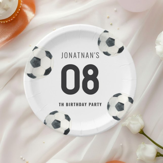 Game Time Soccer Football Boy Birthday Paper Plate (Creator Uploaded)