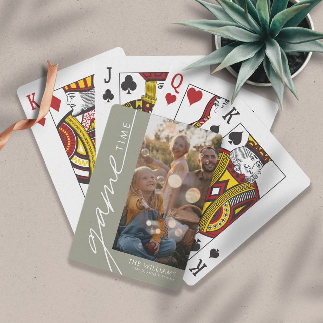 Game Time Trendy Modern Photo Playing Cards (Creator Uploaded)