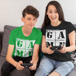 Game Typography Distressed Graphic T-Shirt