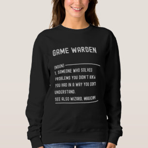 Game Warden Definition Shirts Funny Job Title