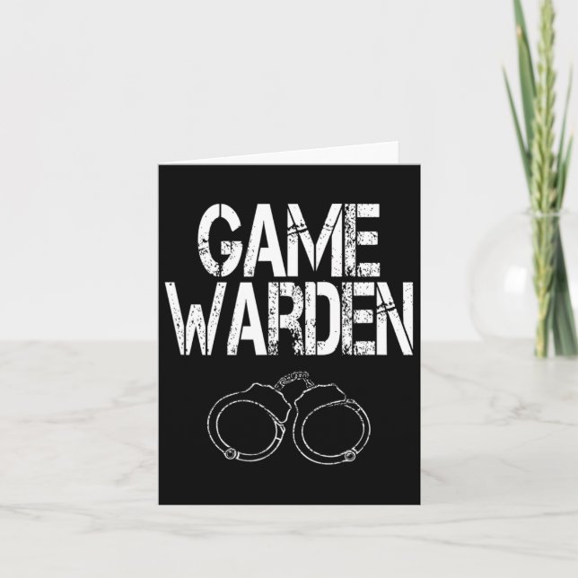 Game Warden Handcuffs Lazy Halloween Costume  Card (Front)