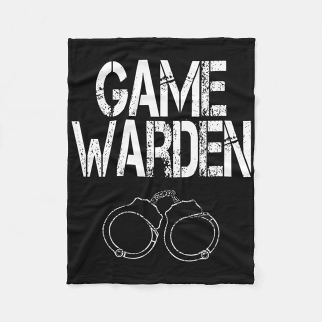 Game Warden Handcuffs Lazy Halloween Costume  Fleece Blanket (Front)