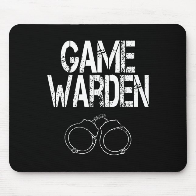 Game Warden Handcuffs Lazy Halloween Costume  Mouse Mat (Front)