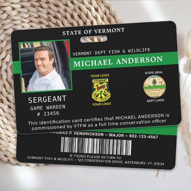 Game Warden Professional Officer Logo Photo ID ID Badge (Creator Uploaded)