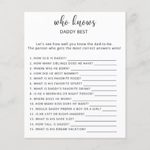 Game Who knows DADDY best