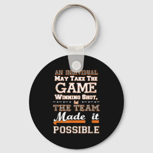 Game Winning Shot Sports Team Building Motivationa Key Ring
