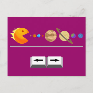 Game with planets funny Custom  Postcard