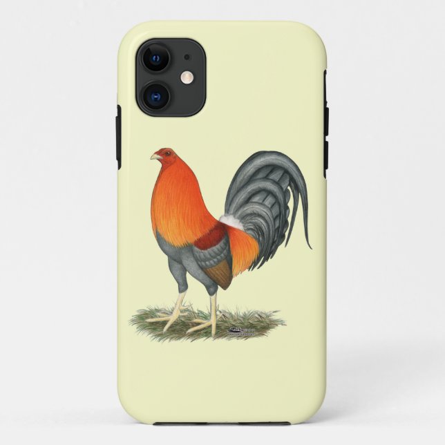 Gamecock Blue Red Rooster Case-Mate iPhone Case (Back)