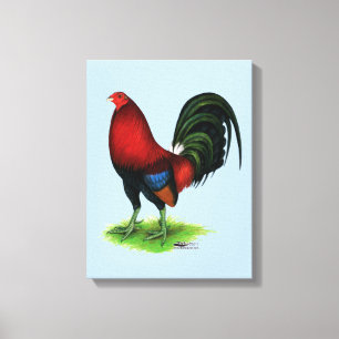 Gamecock: Dark Red Canvas Print